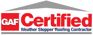 GAF Certified Weather Stopper Roofing Contractor badge
